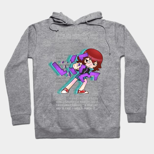 Kim Pine Life Punch! Hoodie by Luna Duarte